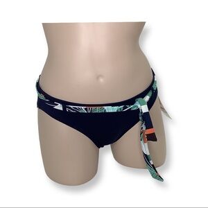 Jag Size Small Full Size Bikini Bottom W/Floral Waist Belt & Zuliana Sarong New